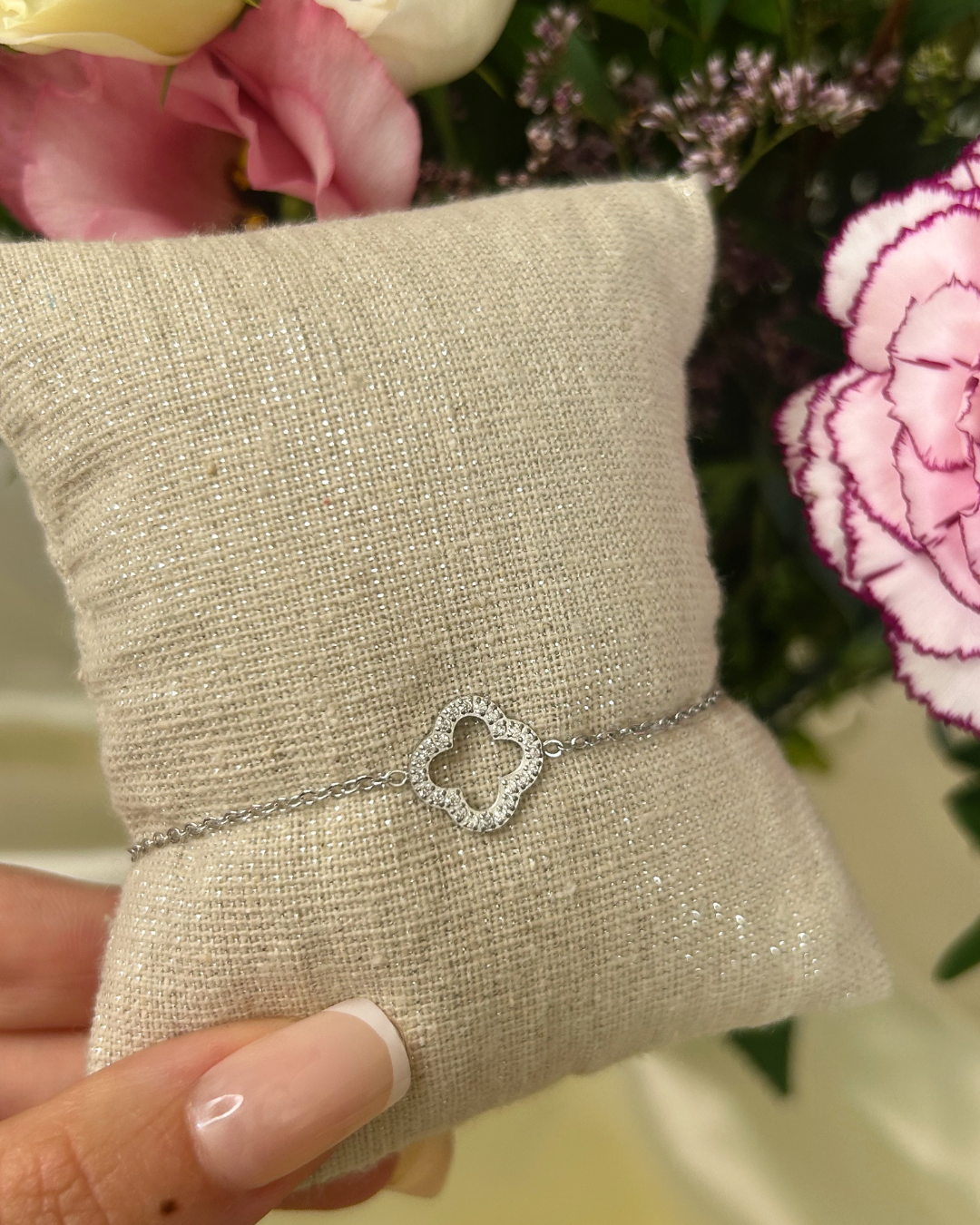 Elia | Bracelet avec motif trèfle ajouré