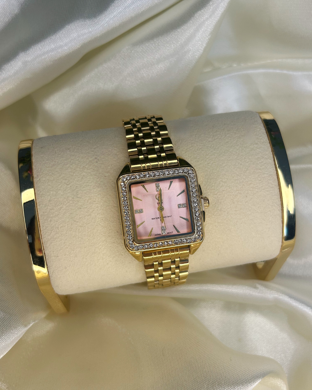 Rosélia | Montre dorée en acier inoxydable