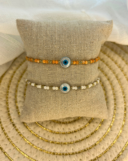 Nazar | Bracelet doré et œil