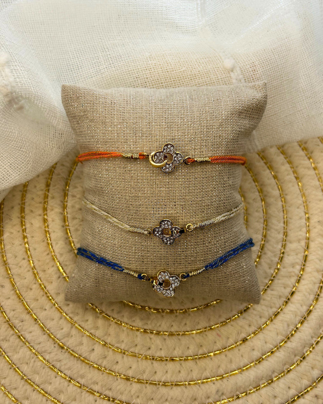 Bahia | Bracelet cordon et pendentif trèfle