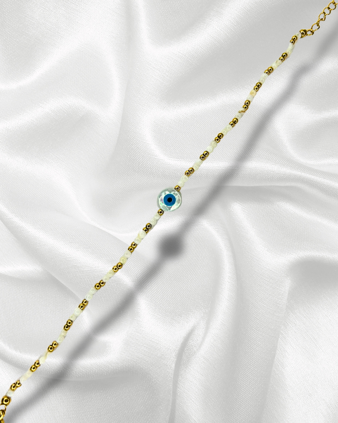 Nazar | Bracelet doré et œil