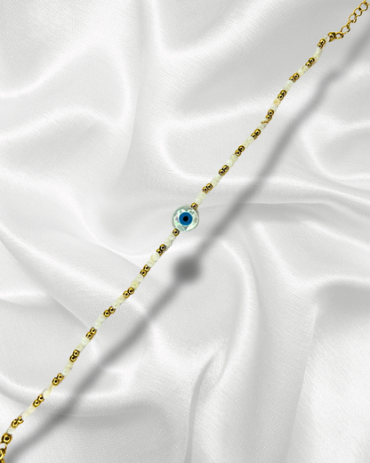 Nazar | Bracelet doré et œil