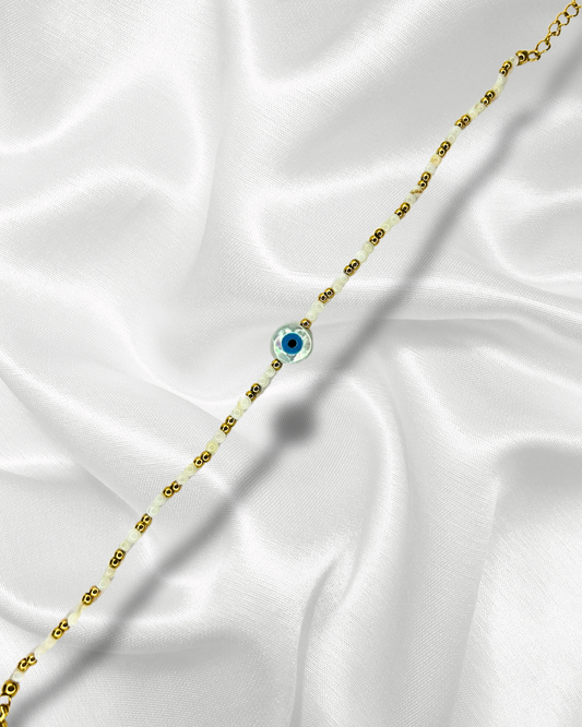 Nazar | Bracelet doré et œil