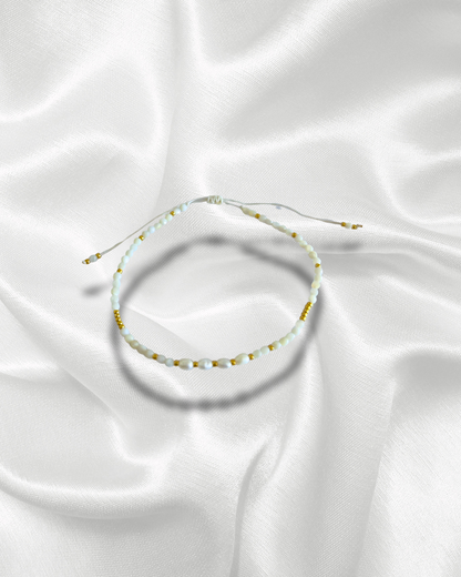 Ellena | Bracelet en pierre d’agate blanche
