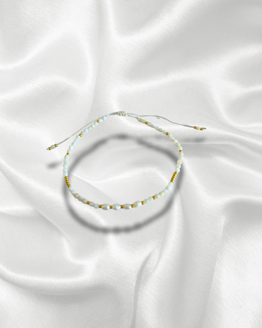 Ellena | Bracelet en pierre d’agate blanche