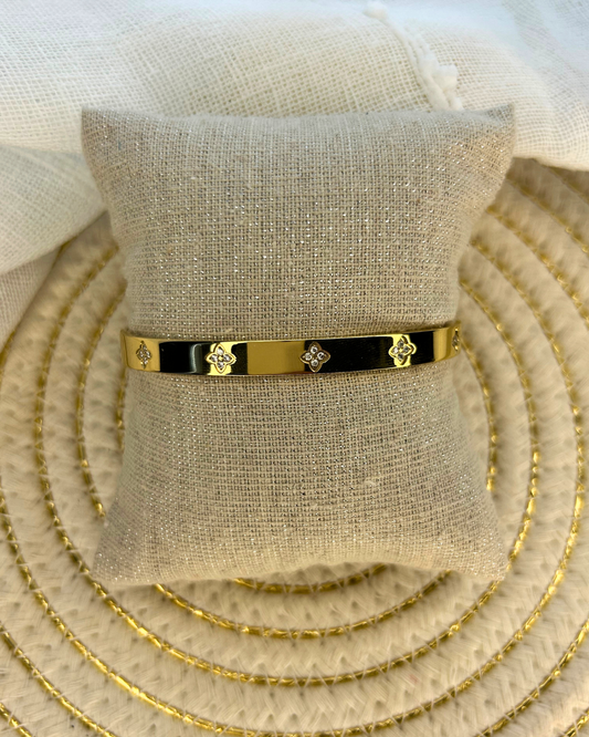 Chloé | Jonc doré et étoiles scintillantes