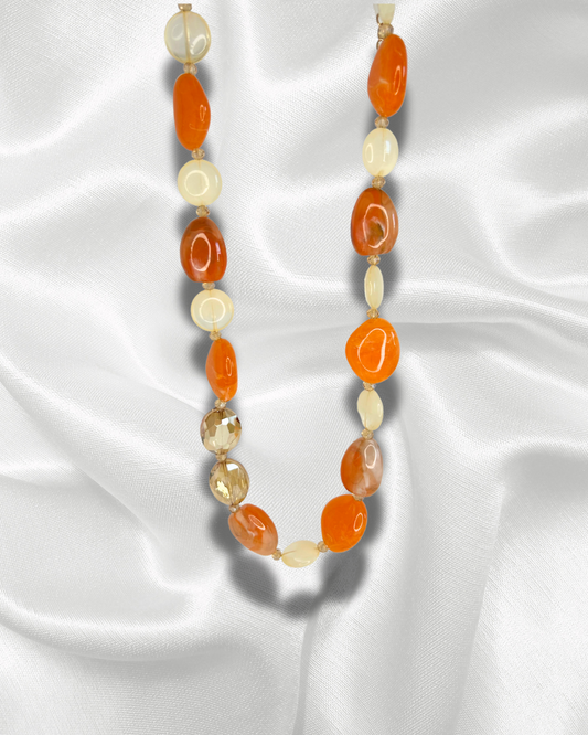 Amalfi | Collier perles orangées