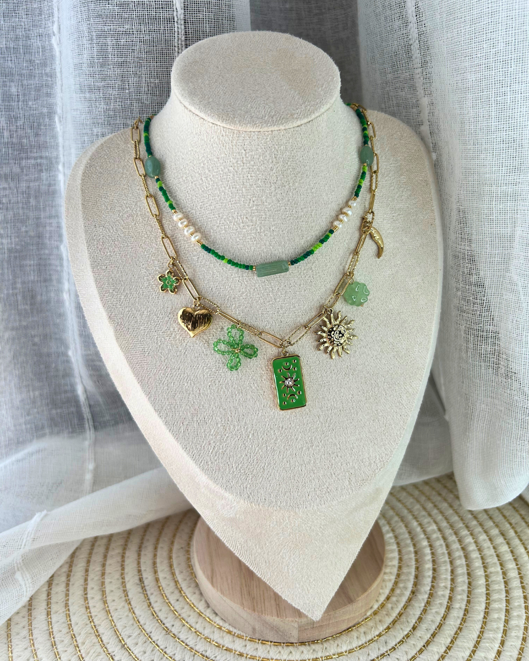 Jadea | Collier de perles vertes