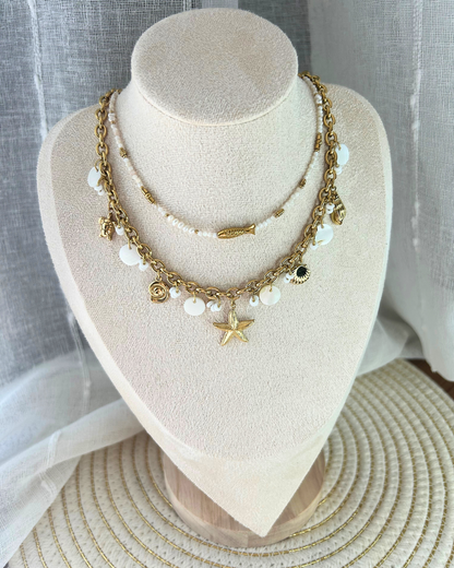 Isla | Collier doré et charms marins