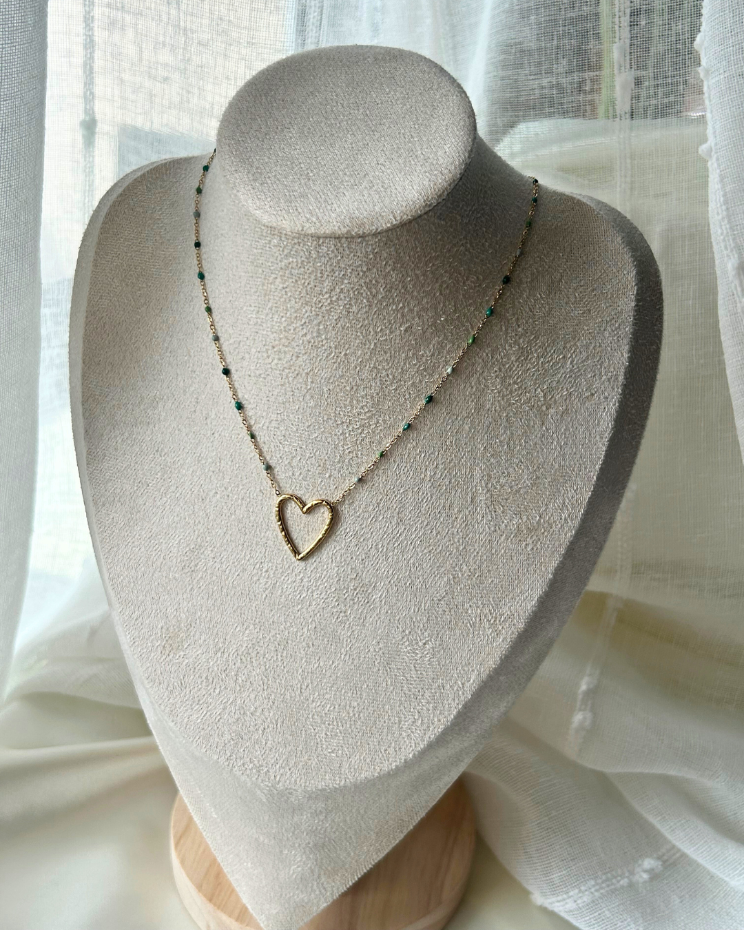 Heart | Collier doré et pendentif cœur