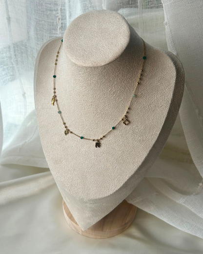 Aléa | Collier doré et charms
