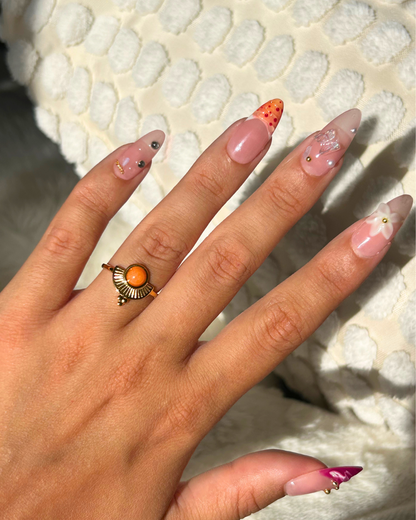 Orana | Bague en pierre d'agate orange