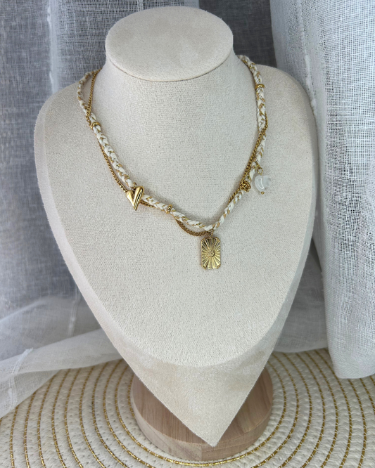 Yana | Collier corde et chaîne