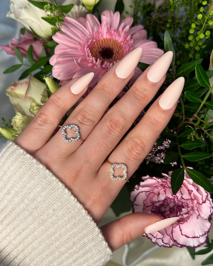 Elia | Bague trèfle et strass