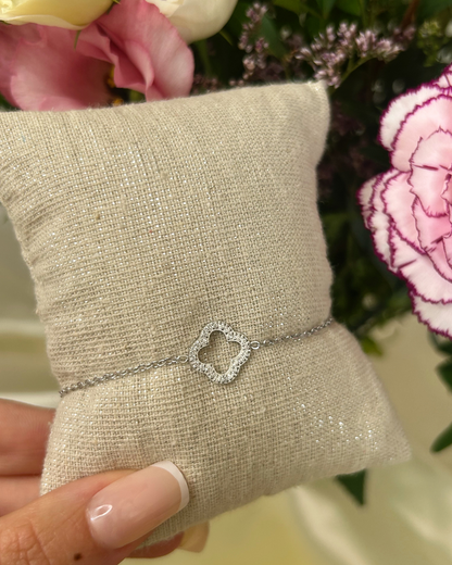 Elia | Bracelet avec motif trèfle ajouré